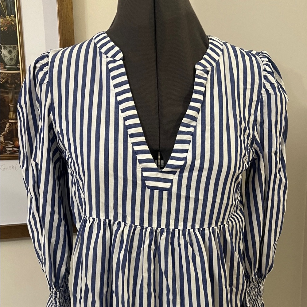 Pomander Place Blue and White Striped Dress - Picture 3 of 5